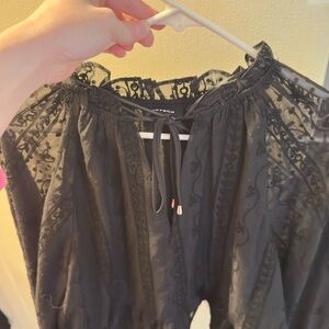 Elegant Black Lace Blouse